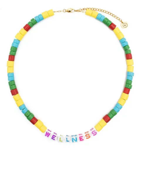 Sporty & Rich Wellness beaded necklace Yellow AC477PE
