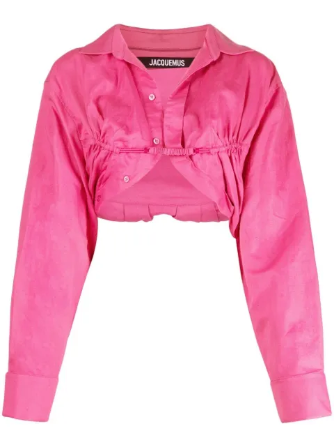 Jacquemus Le Papier bolero shirt Pink 223SH0141064