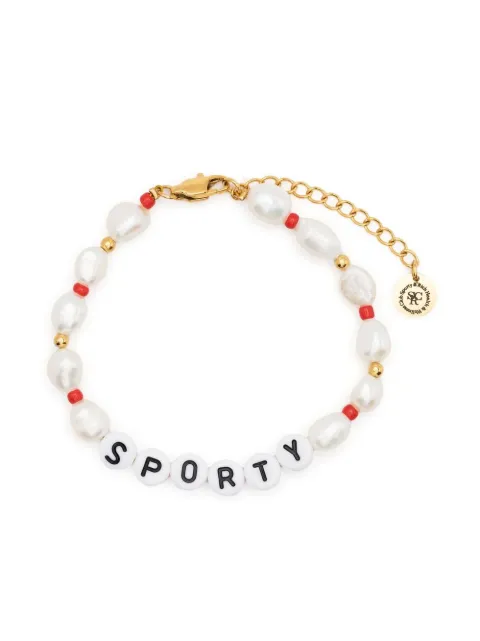 Sporty & Rich Sporty pearl-bead bracelet White AC474PE