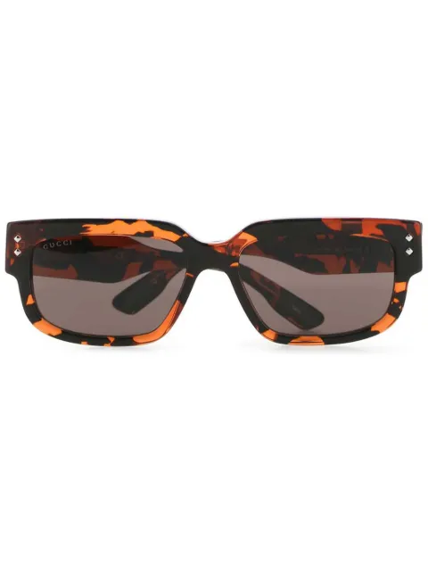 Gucci Eyewear square tinted sunglasses Brown 706706J0740