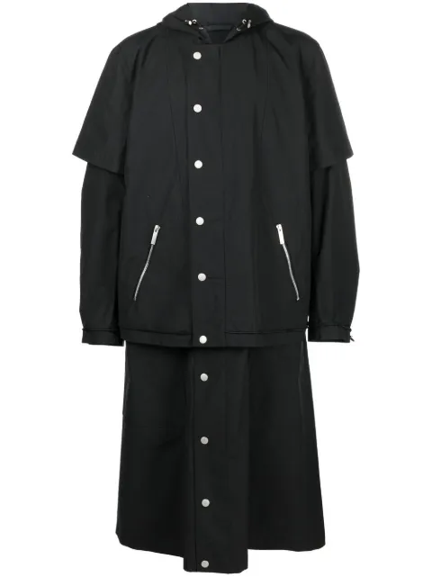 44 LABEL GROUP single-breasted trench coat Black B0030096FA160