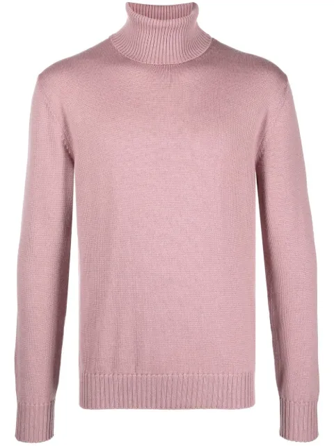 Ballantyne roll-neck wool jumper Pink W2P1117W071