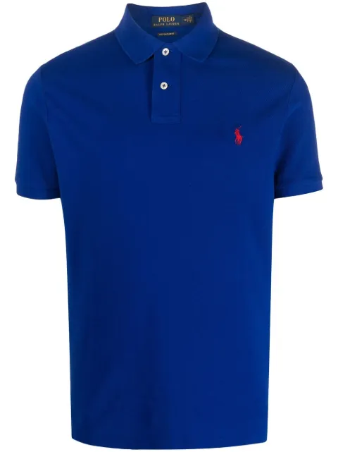 Polo Ralph Lauren logo-embroidered cotton polo-shirt Blue 710782592010