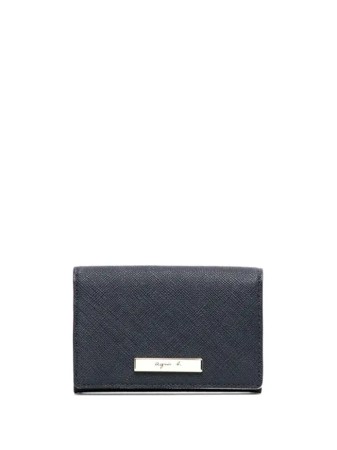 agnès b. logo-plaque leather cardholder Black O234VCK8