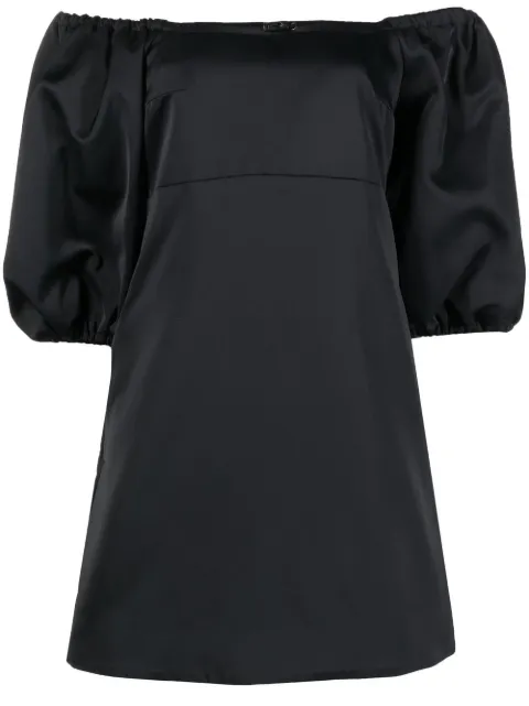 Patou puff-sleeve Bardot mini dress Black DR0940122999B