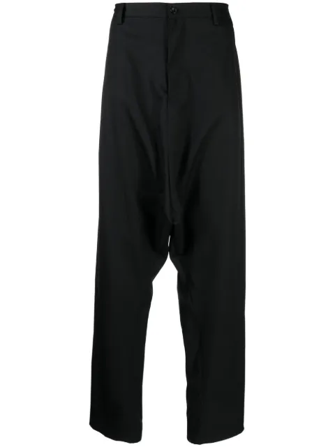 sulvam drop-crotch wool trousers Black SQP04100