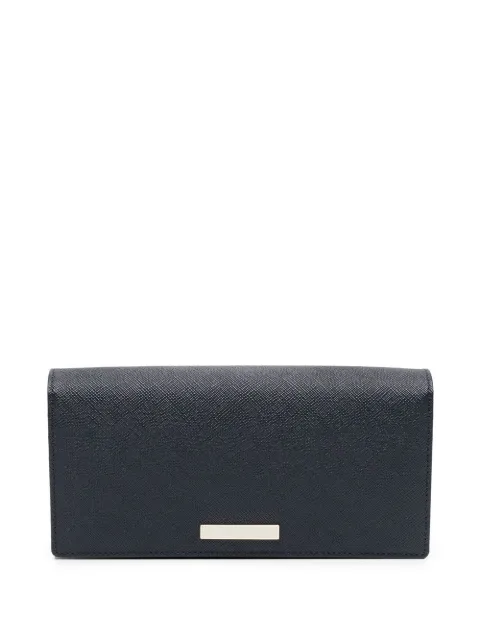 agnès b. grained-leather purse Blue O232VCK8