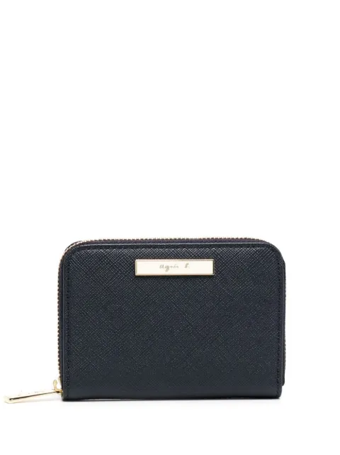 agnès b. logo-plaque leather wallet Blue O771VCK8