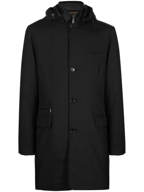 Moorer Redon-PUM hooded coat Black MOUCA100030