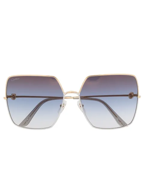 Cartier Eyewear oversized-frame gradient sunglasses Gold CT0361S