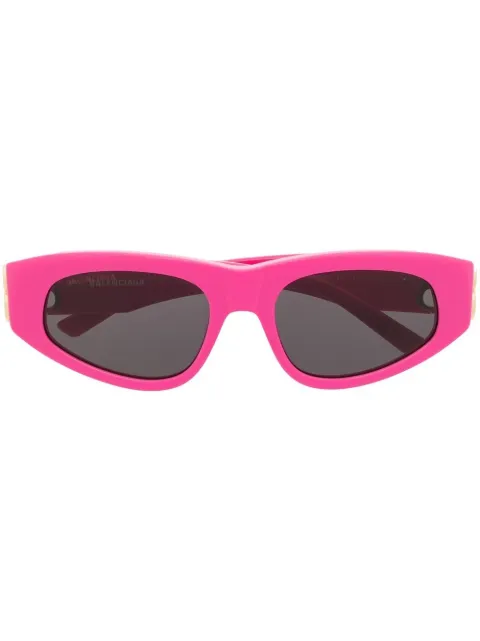 Balenciaga Eyewear logo-plaque cat-eye sunglasses Pink BB0095S006