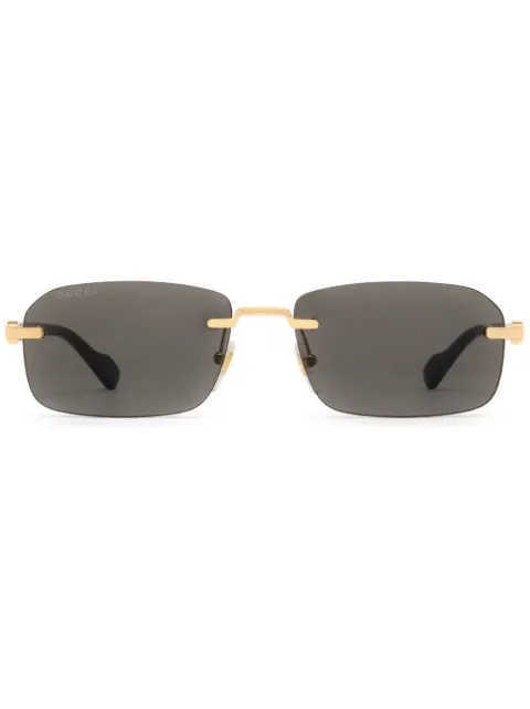 Gucci Eyewear rimless rectangle-frame sunglasses Black GG1221S001