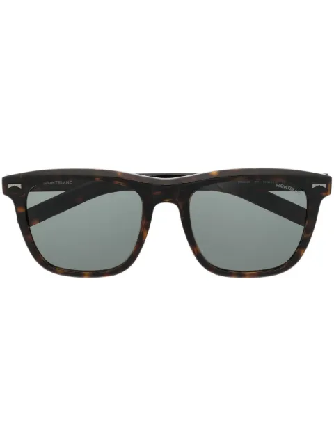 Montblanc tortoiseshell square-frame sunglasses Brown MB0226S