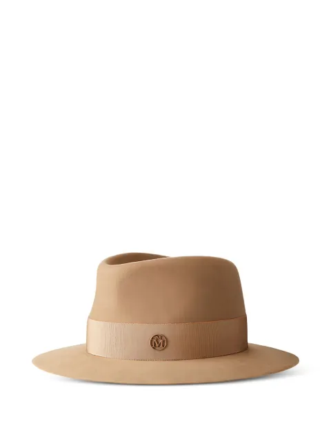 Maison Michel André felt fedora hat Brown 1003081006