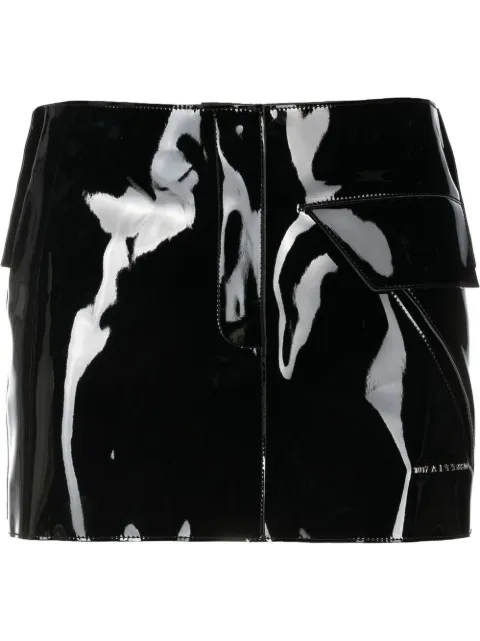 1017 ALYX 9SM embossed-logo mini skirt Black AAWSK0068FA02