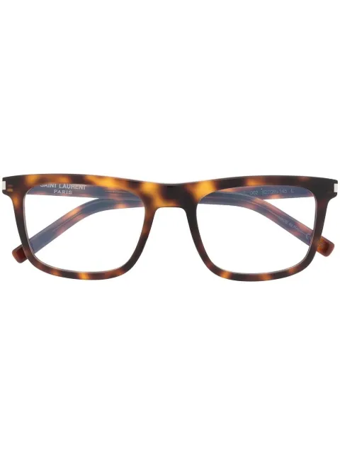 Saint Laurent Eyewear tortoiseshell-effect glasses Brown SL547SLIMOPT
