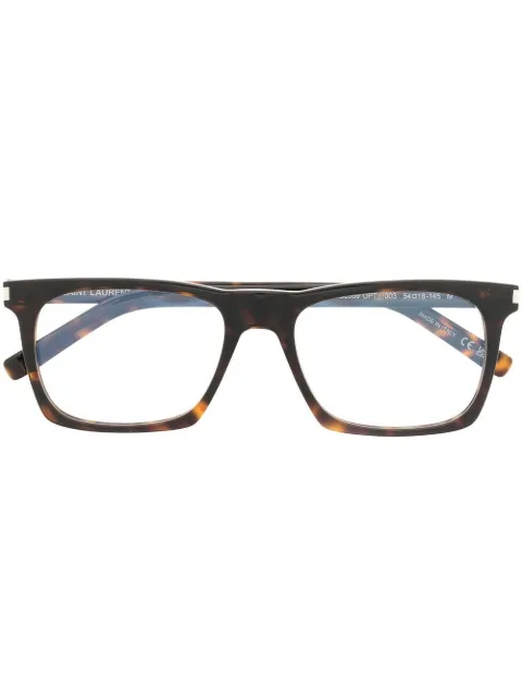 Saint Laurent Eyewear tortoise-shell square frames Brown SL559OPT