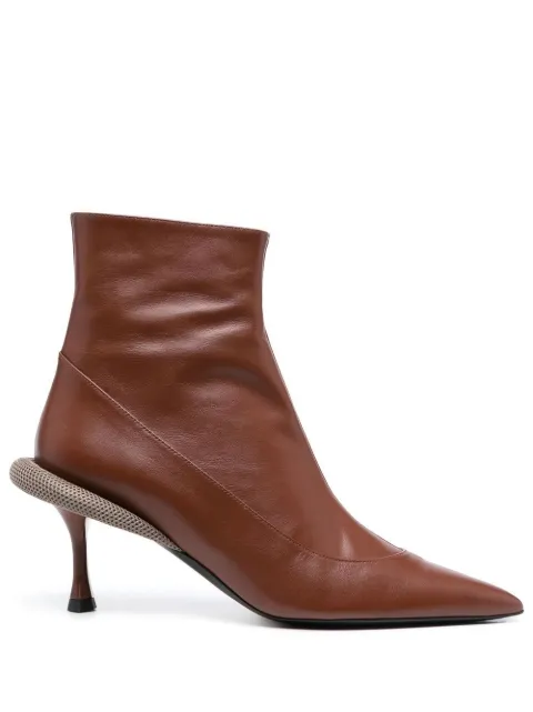 Nº21 mesh-panelled 88mm boots Brown 22ICSXNV14183