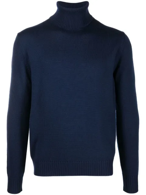 Ballantyne roll-neck wool jumper Blue W2P1117W071