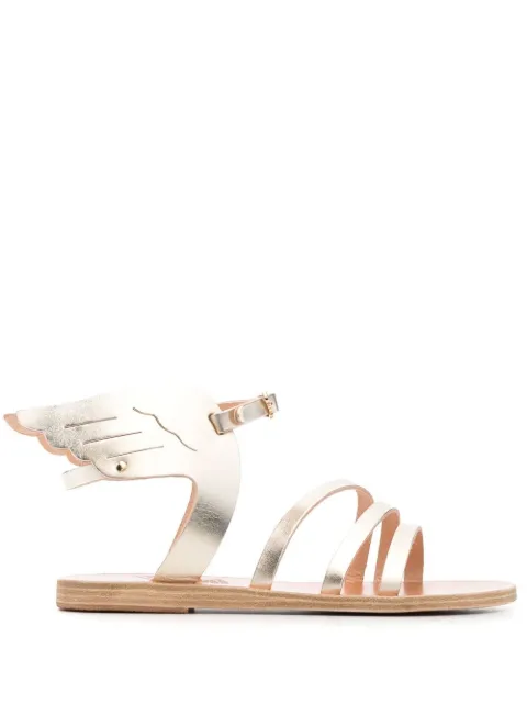 Ancient Greek Sandals triple-strap leather sandals Gold IKARIAVACHETTA