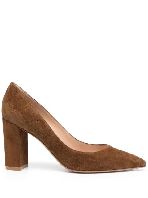 Gianvito Rossi Piper 85mm suede pumps Brown G2137585RICCAM
