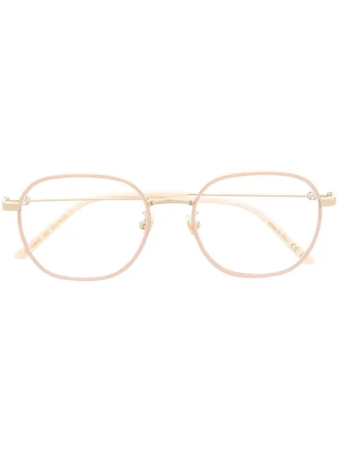 Gucci Eyewear square Interlocking G logo glasses Gold GG1198OA002