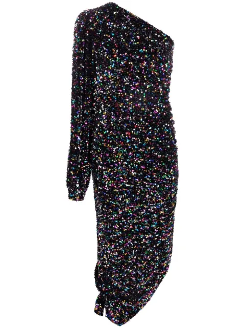 Amen asymmetric sequin dress Black AMW22508