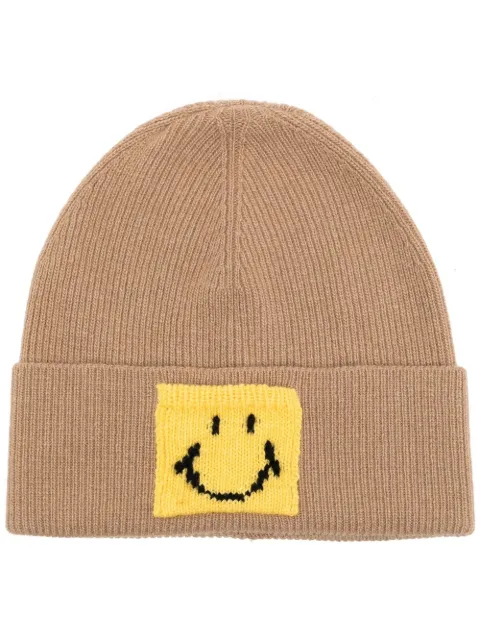 Joshua Sanders Smiley face-detail beanie Brown JS32B30006