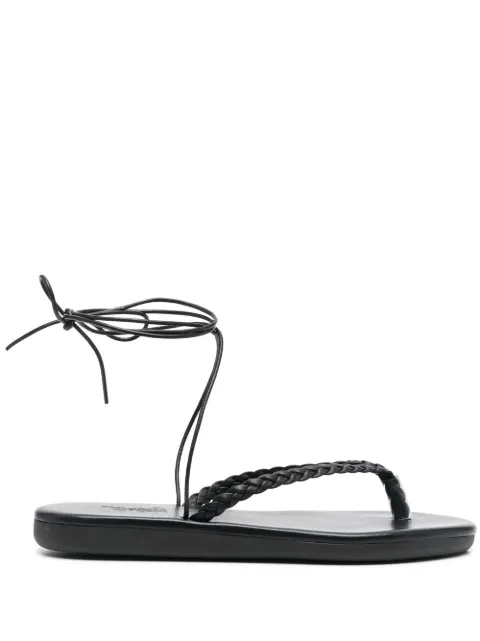 Ancient Greek Sandals braided open-toe sandals Black PLAGELACEUPNAPPABLACK