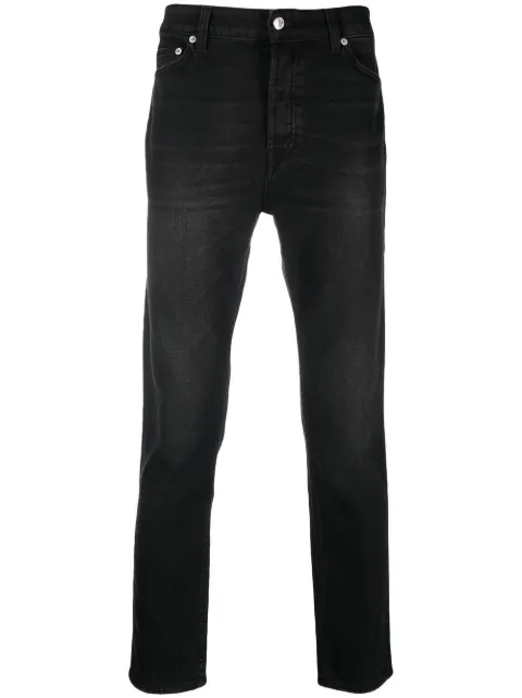 Department 5 logo-patch slim-cut jeans Black UP5172DS0011