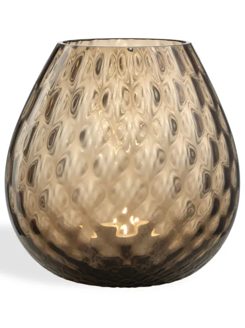 NasonMoretti Macramé glass candle holder Brown MACRAMEMG