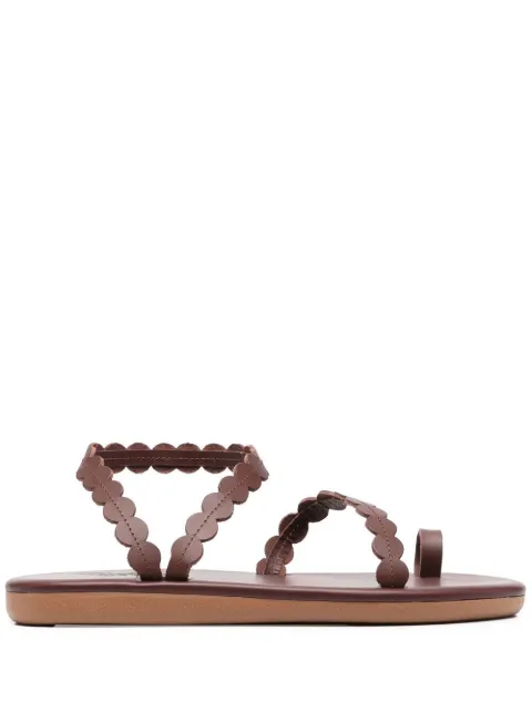 Ancient Greek Sandals multi-strap leather sandals Brown AURAVACHETTA