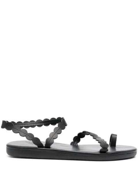 Ancient Greek Sandals leather toe-strap sandals Black AURAVACHETTABLACK