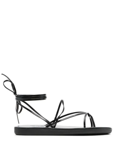 Ancient Greek Sandals leather ankle-tie sandals Black STRINGFLIPFLOPSYNTHETICLEATHER