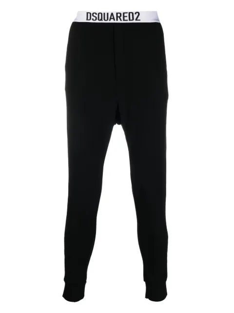 DSQUARED2 logo-waistband sleep leggings Black D9H254350ISA01