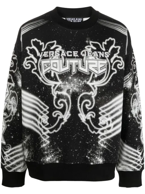 Versace Jeans Couture Space Couture long-sleeve sweatshirt Black 73GAI3OGFS054