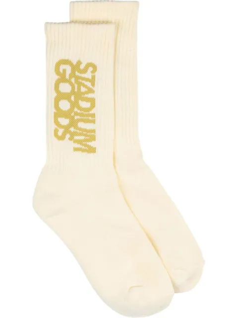 STADIUM GOODS® logo "Champagne" crew socks Neutrals SGS0482