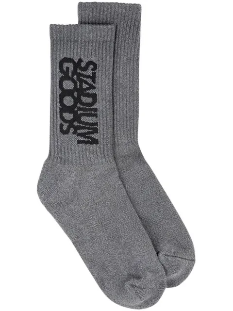 STADIUM GOODS® logo-print ''Charcoal Flannel'' crew socks Grey SGS0480