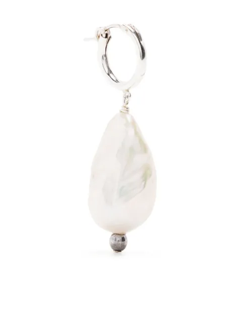 A Sinner in Pearls fireball crystal hoop earring White E017