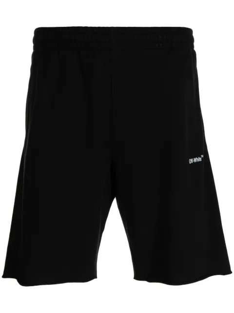 Off-White Single Arrow cotton track shorts Black OMCI012C99FLE0033100