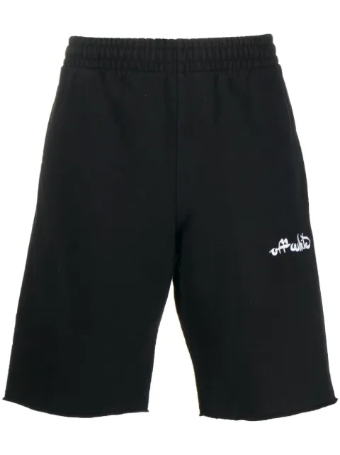 Off-White script logo track shorts Black OMCI006F22FLE0033100