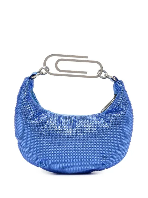 Off-White Paperclip studded shoulder bag Blue OWNN059F22FAB0011450