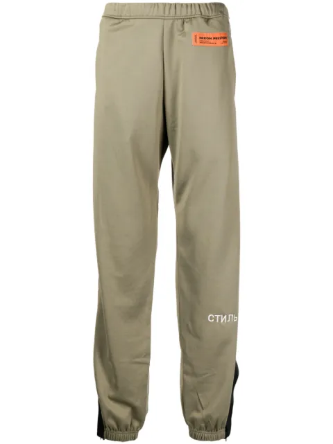 Heron Preston СТИЛЬ-logo track pants Green HMCJ010F22JER0011610