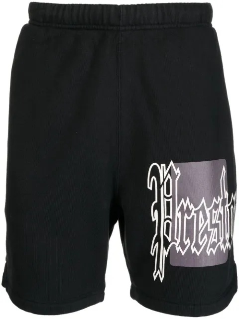 Heron Preston Color Blocks logo-print track shorts Black HMCI011F22JER0011100