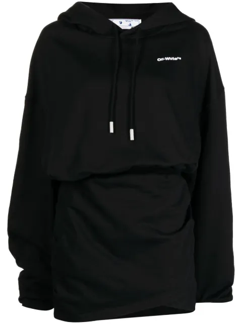 Off-White For All hooded dress Black OWDB423C99JER0011100