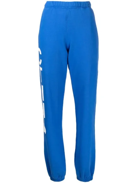 Heron Preston logo-print track pants Blue HWCH003F22JER0011450