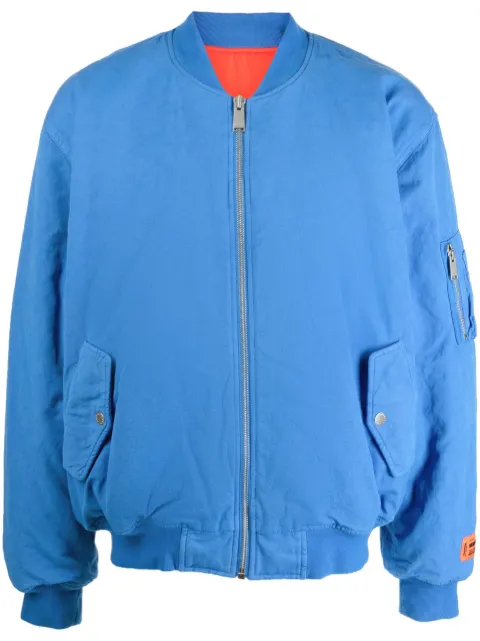 Heron Preston patch-detail jacket Blue HMEH007F22FAB0022450