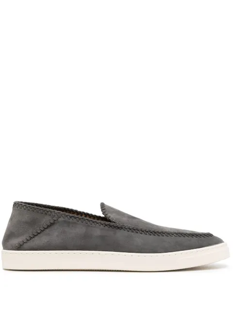 Giorgio Armani whipstitch-trim detail sneakers Grey X2X141XM968