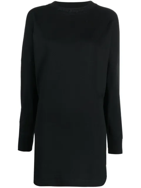Palm Angels glitter-logo jumper dress Black PWDB158F22JER0011083