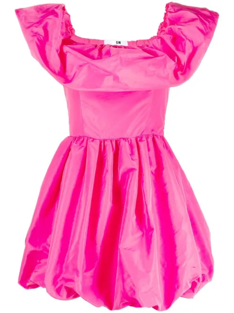 MSGM ruffled off-shoulder puffball dress Pink 3441MDA18623710913